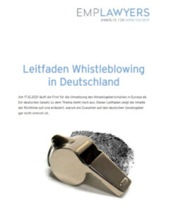 Cover Leitfaden Whistleblowing in Deutschland