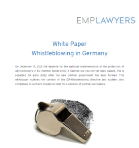 Cover white paper whistleblowing